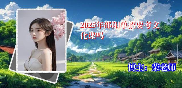 2025年邵阳单招要考文化课吗