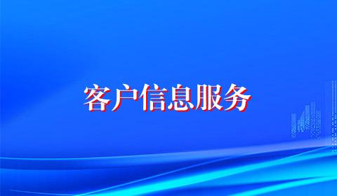 客户信息服务