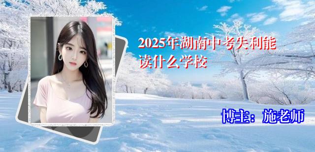 2025年湖南中考失利能读什么学校