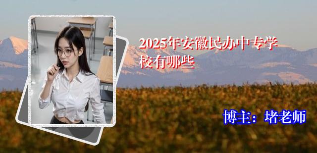 2025年安徽民办中专学校有哪些