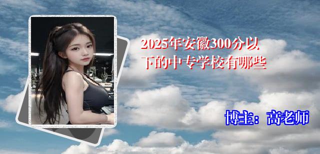 2025年安徽300分以下的中专学校有哪些