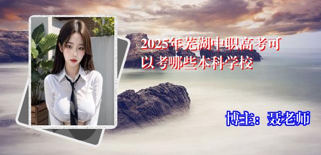 2025年芜湖中职高考可以考哪些本科学校