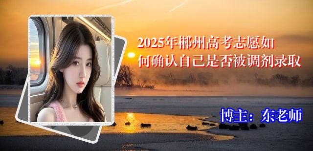2025年郴州高考志愿如何确认自己是否被调剂录取