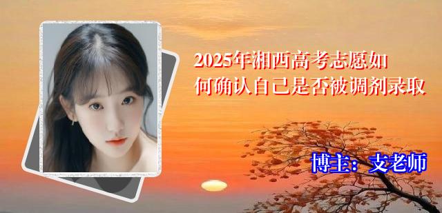 2025年湘西高考志愿如何确认自己是否被调剂录取