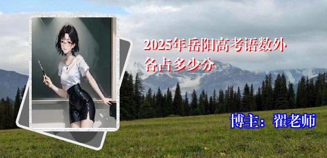2025年岳阳高考语数外各占多少分