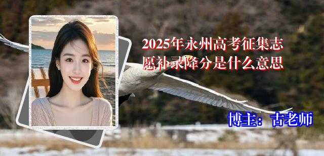 2025年永州高考征集志愿补录降分是什么意思