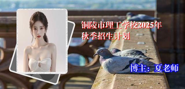 铜陵市理工学校2025年秋季招生计划