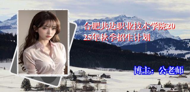 合肥共达职业技术学院2025年秋季招生计划