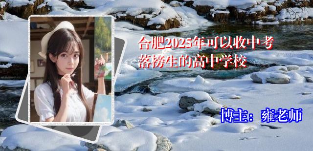 合肥2025年可以收中考落榜生的高中学校