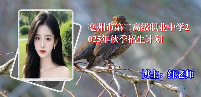 亳州市第二高级职业中学2025年秋季招生计划