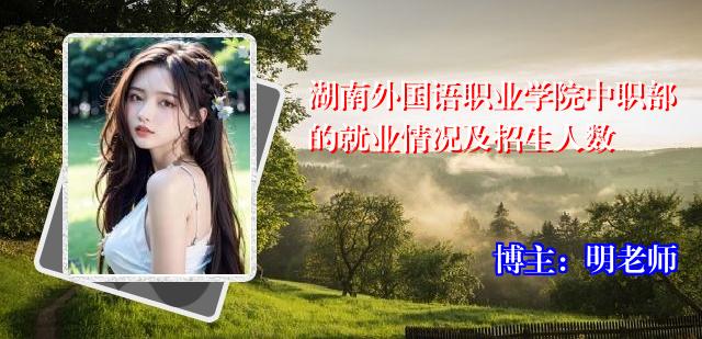 湖南外国语职业学院中职部的就业情况及招生人数