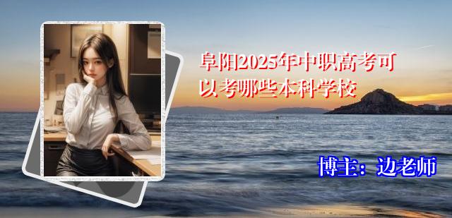 阜阳2025年中职高考可以考哪些本科学校