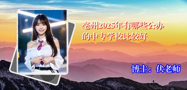 亳州2025年有哪些公办的中专学校比较好