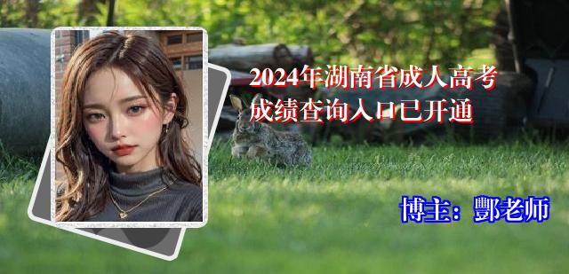 2024年湖南省成人高考成绩查询入口已开通