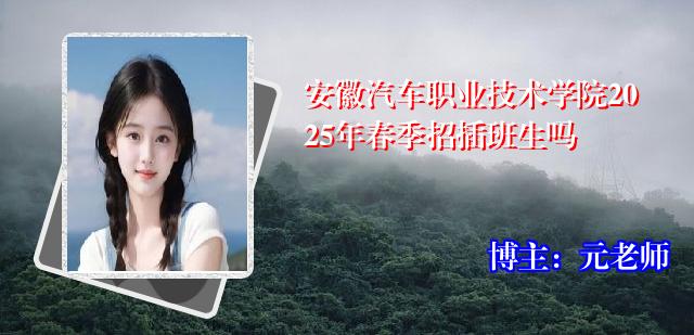 安徽汽车职业技术学院2025年春季招插班生吗