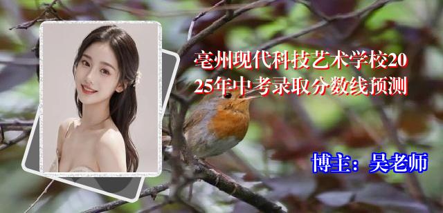 亳州现代科技艺术学校2025年中考录取分数线预测