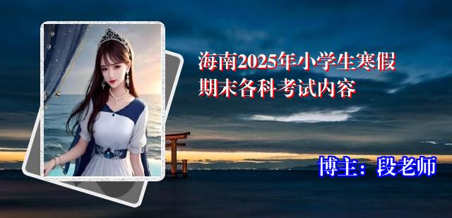 海南2025年小学生寒假期末各科考试内容