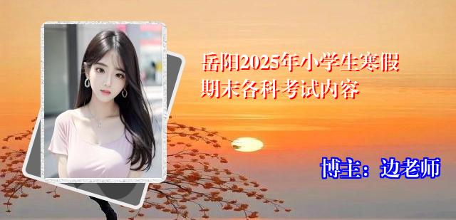 岳阳2025年小学生寒假期末各科考试内容