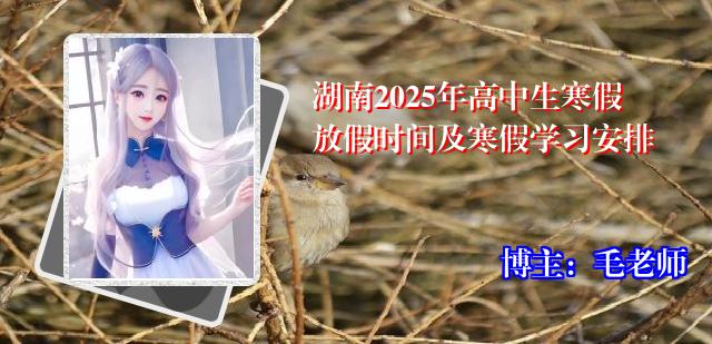 湖南2025年高中生寒假放假时间及寒假学习安排
