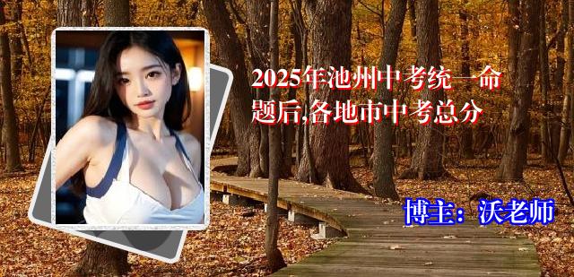 2025年池州中考统一命题后,各地市中考总分
