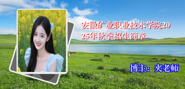安徽矿业职业技术学院2025年秋季招生简章