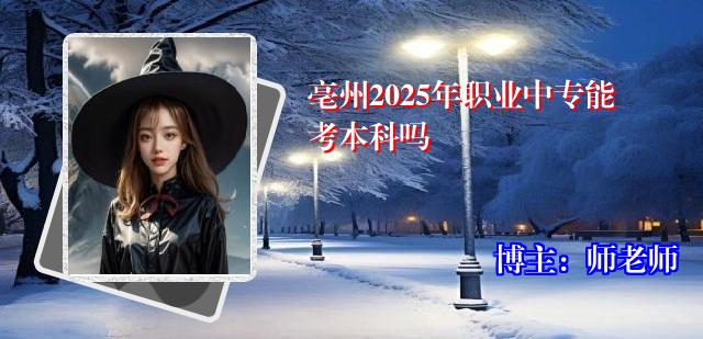 亳州2025年职业中专能考本科吗