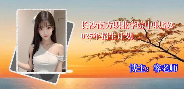 长沙南方职业学院中职部2025年招生计划