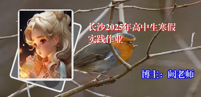 长沙2025年高中生寒假实践作业