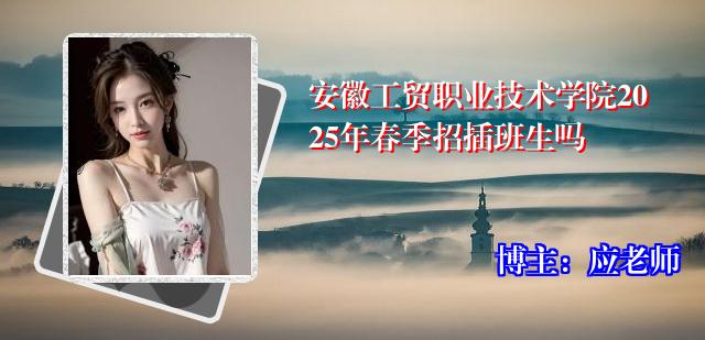 安徽工贸职业技术学院2025年春季招插班生吗
