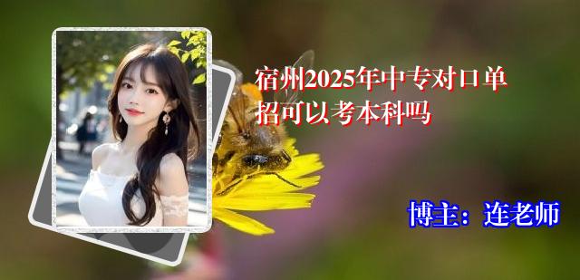 宿州2025年中专对口单招可以考本科吗