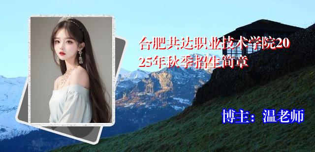 合肥共达职业技术学院2025年秋季招生简章