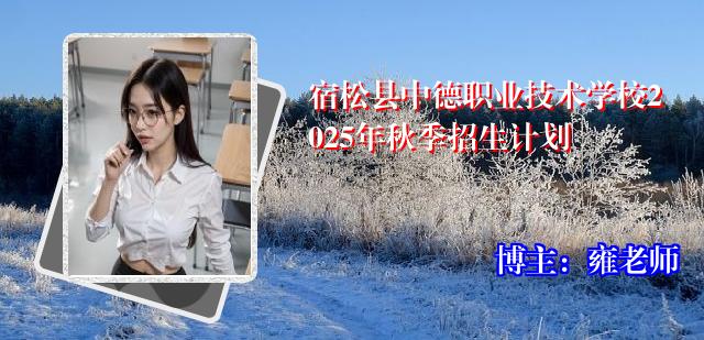 宿松县中德职业技术学校2025年秋季招生计划
