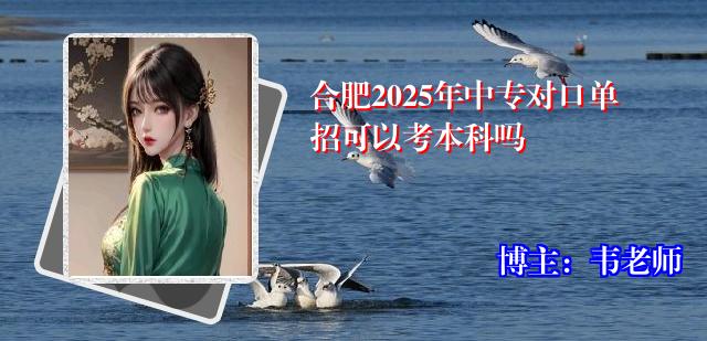 合肥2025年中专对口单招可以考本科吗
