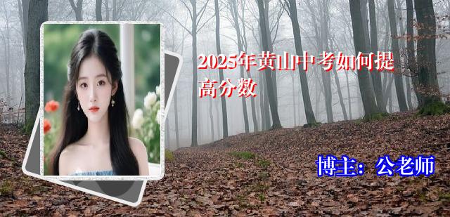2025年黄山中考如何提高分数
