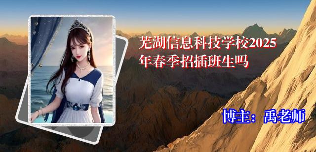 芜湖信息科技学校2025年春季招插班生吗