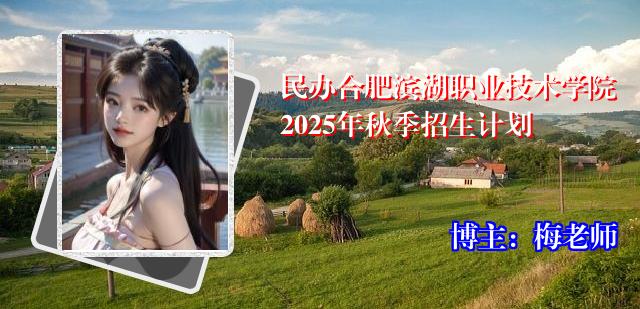 民办合肥滨湖职业技术学院2025年秋季招生计划