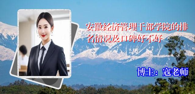 安徽经济管理干部学院的排名情况及口碑好不好