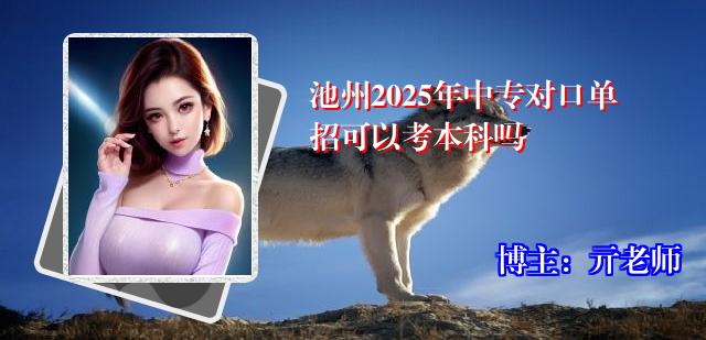 池州2025年中专对口单招可以考本科吗