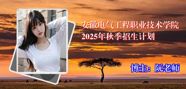 安徽电气工程职业技术学院2025年秋季招生计划