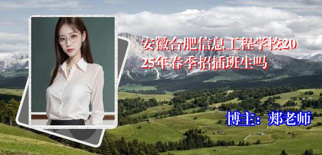 安徽合肥信息工程学校2025年春季招插班生吗