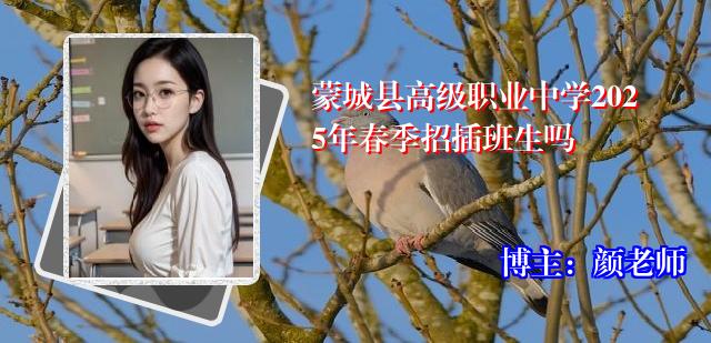 蒙城县高级职业中学2025年春季招插班生吗