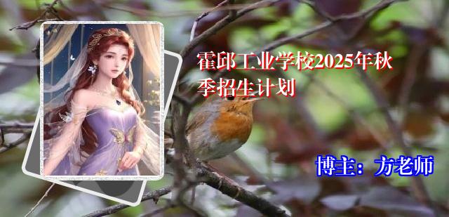 霍邱工业学校2025年秋季招生计划