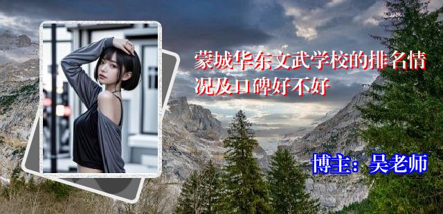 蒙城华东文武学校的排名情况及口碑好不好