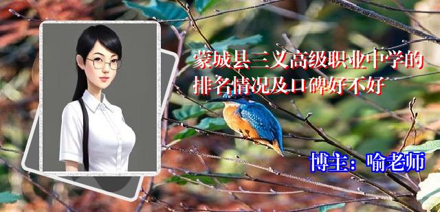 蒙城县三义高级职业中学的排名情况及口碑好不好