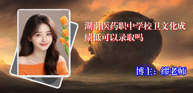 湖南医药职中学校卫文化成绩低可以录取吗