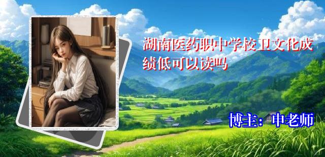 湖南医药职中学校卫文化成绩低可以读吗